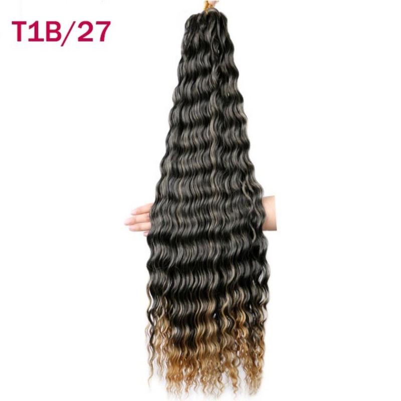 Product Introduction of DIY Freetress Deep Twist Crochet Hair Ombre Afro Curls Synthetic Crochet Hair Natural Long Crochet Braiding Hair Extensions African 11
