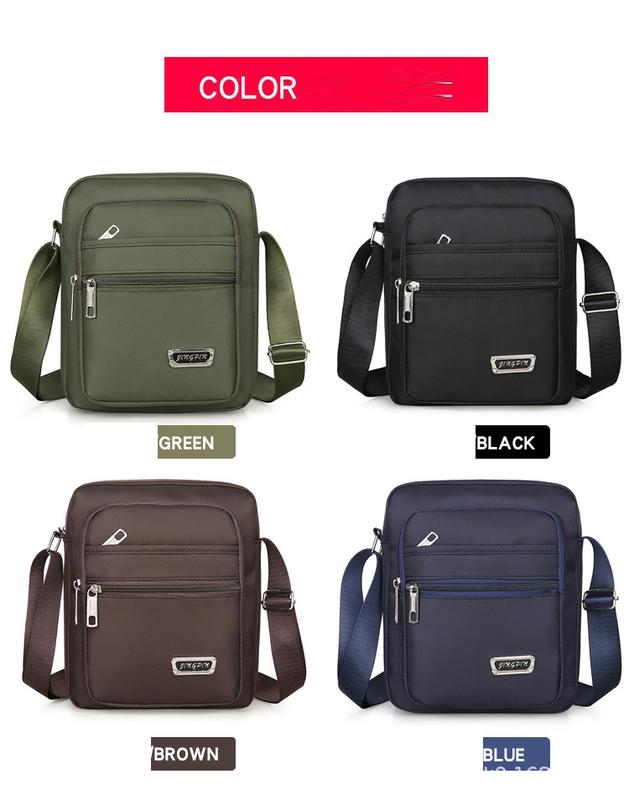 Túi Đeo Chéo Nam Vải Nylon Cao Cấp Nhiều Ngăn Chống Thấm Nước, Túi Đeo Vai Phong Cách Thời Trang Hàn Quốc Dành Cho Người Đi Làm, Học Sinh, Sinh Viên,Người Đi Chơi, Đi Du Lịch 8
