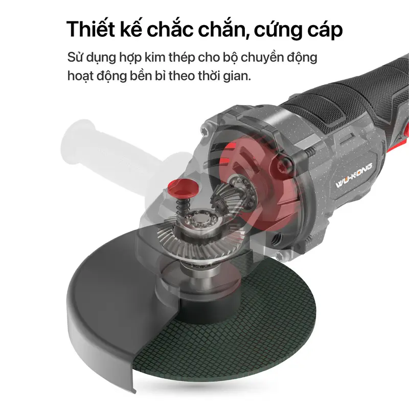 {Tặng 5 đá cắt} Thân máy mài pin Wukong WK100,chống sốc đá,chống khởi động lại. động cơ không chổi than, 3 cấp độ 7