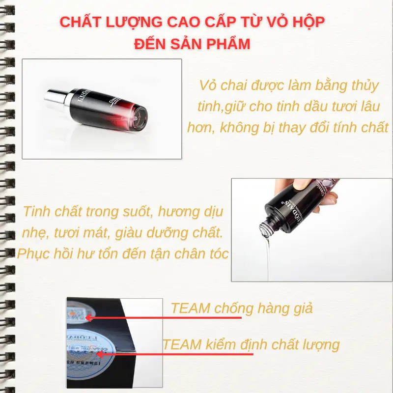 Combo 3 chai tinh dầu dưỡng tóc cao cấp LUODAIS 60ml - Phục hồi tóc hư tổn và chẻ ngọn 100% tinh dầu nguyên chất Macadamia chăm sóc Nữ 6