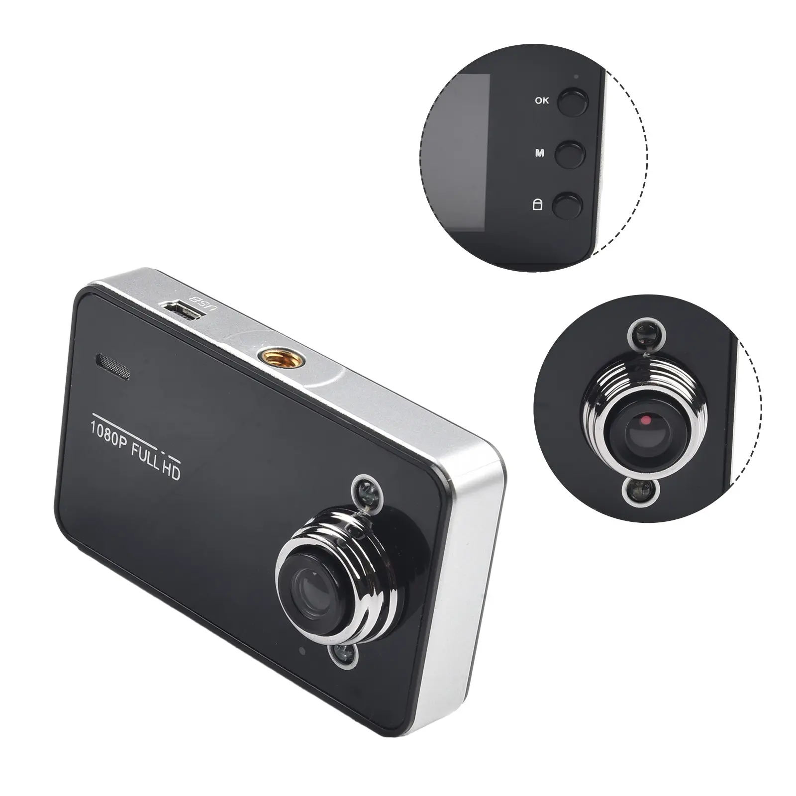 HD 1080P Car DVR Dual Lens Front and Rear Camera Dash Cam Video Recorder
