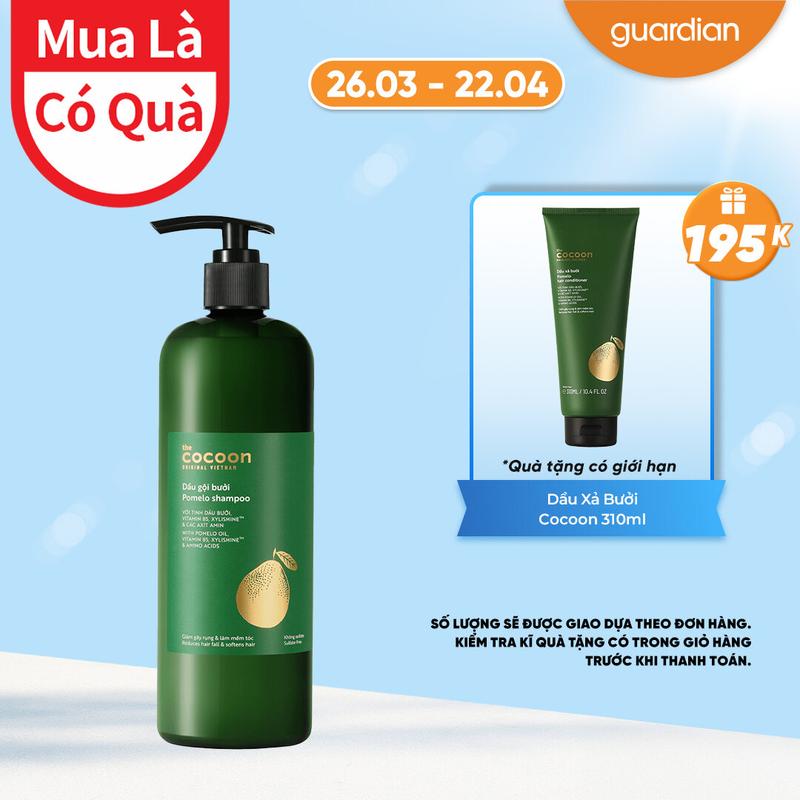 Dầu Gội Bưởi Hỗ Trợ Giảm Gãy Rụng Cocoon Pomelo Shampoo 500Ml