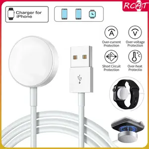【Hanya diperuntukkan bagi Apple Watch】 Type C / USB Wireless Magnetic Fast Charger Cable for Jam Tangan Smartwatch Iwatch Apple Watch /iPhone Ultra 2 SE Series 10 9 8 7 6 5 4 3 2 1 49mm 46mm 45mm 42mm 41mm 44mm 40mm 38mm Wireless Charging Cable