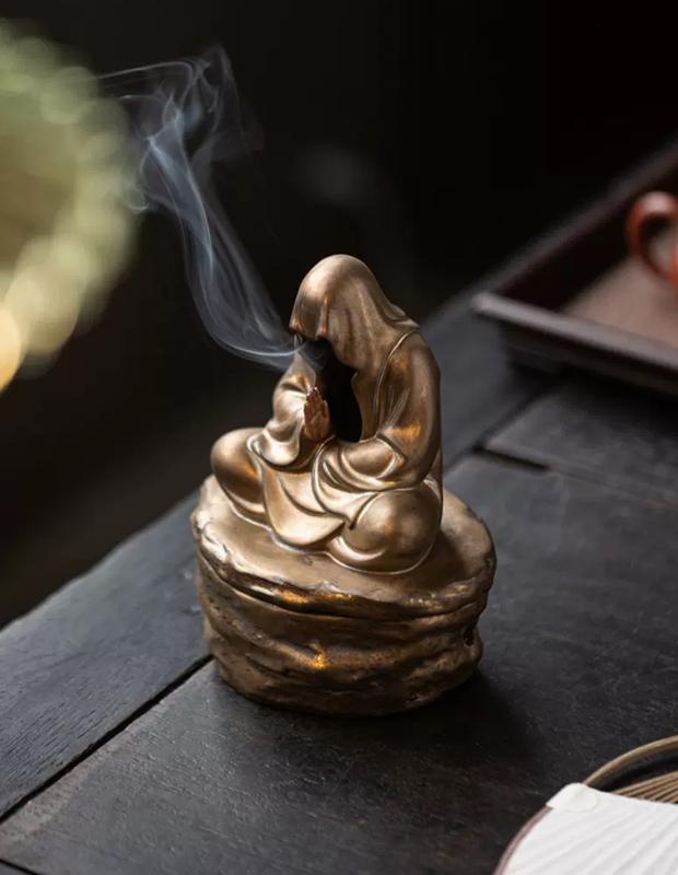 Tượng Xông Trầm Tịnh Tâm An Nhiên Decor Phòng Trang Trí Nhà Decor tuong  phattrangtri non  bộ tượng  giáng đồ phong 3
