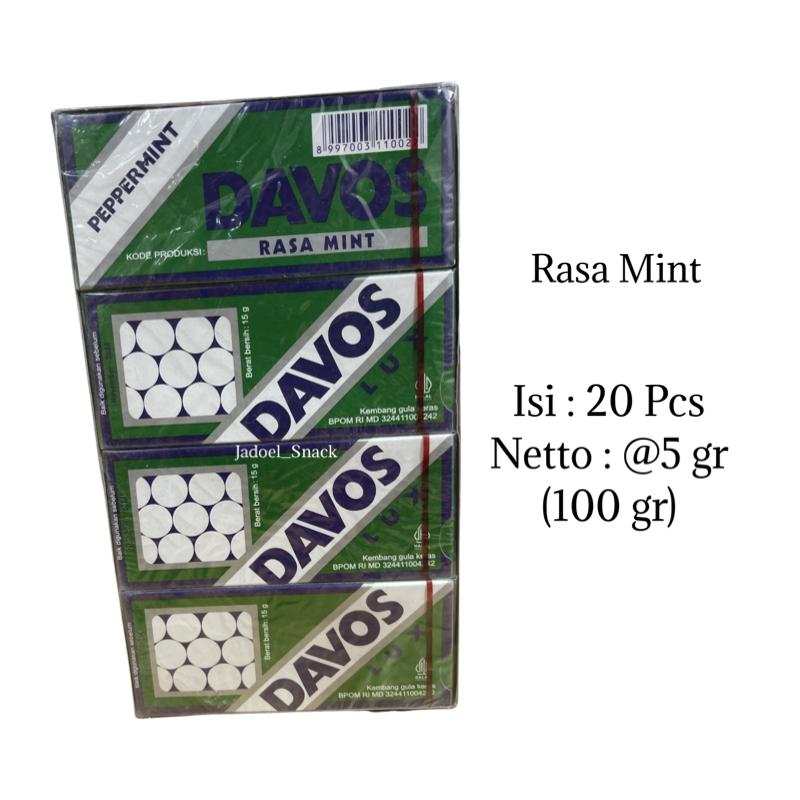 Product Introduction of Permen Davos LUX 20 X 5 Gr Rasa Peppermint - Mint by Jadoel_snack Candy Food Makanan Cemilan 1