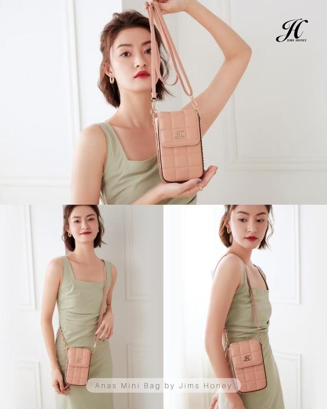 Anas Mini Bag Jims Honey Tas Selempang Bahu HP Wanita Elegan Polos Kulit PU 3