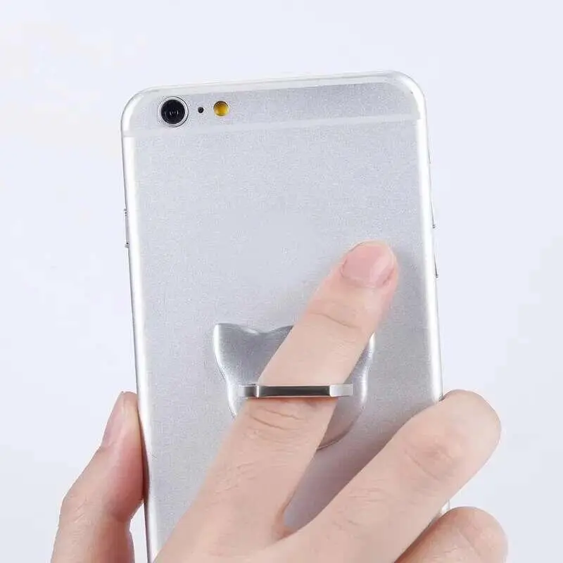 Universal Mobile Phone Smartphone Finger Ring Holder Cute Cat Tablet Stand 360 Rotation Foldable Mount For iPhone Xiaomi