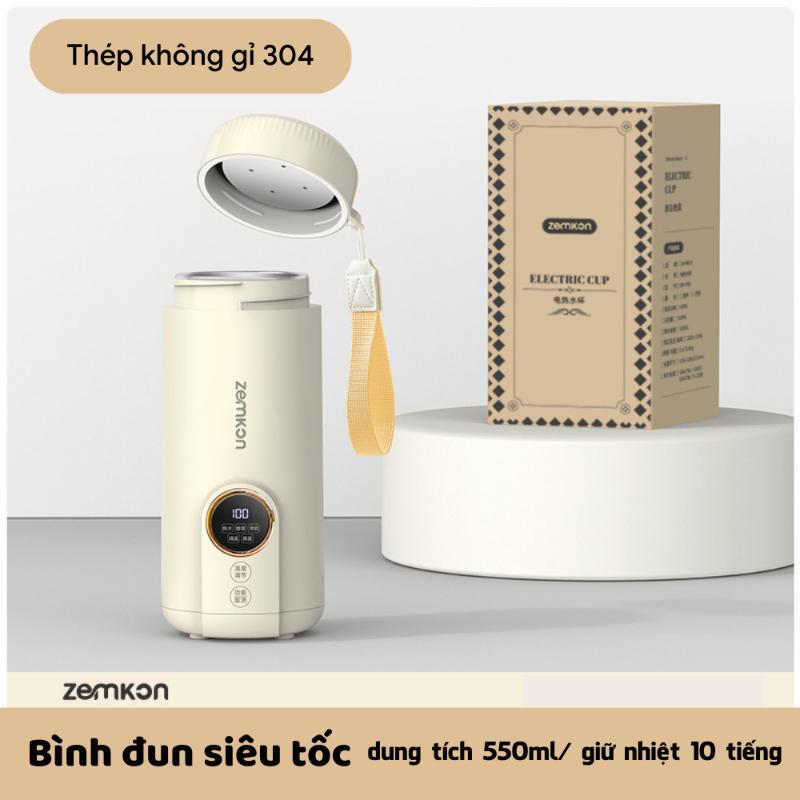 [Sản phẩm mới bán chạy] đun siêu tốc ZEMKON dung tích 550ml, bình đun - pha sữa di động du lị, du lịch bảo hành 12 tháng dung tích 550ml, bình đun nhép môn chạy] gỉ 316 0