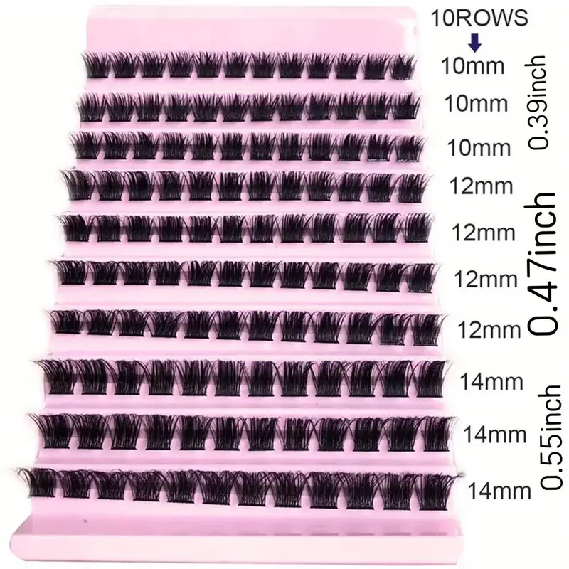 Individual False Eyelashes, 1 Box Natural Curling Eye Makeup Lashes, Full Volume Eyelash for Lashes Extensions, Volumized False Eyelashes for Women and Girls Eye Makeup Enhancement 2