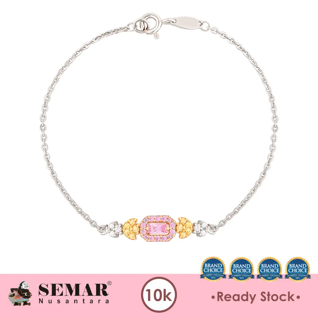 Gelang Emas Illuspectre Emerald Bracelet Collection White Gold 10K Semar Nusantara