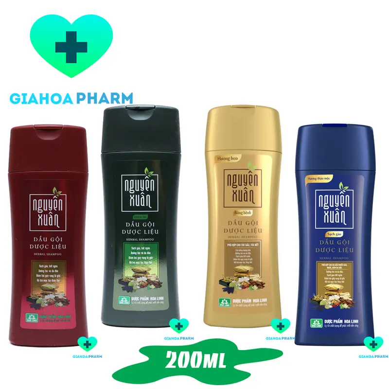 Dầu gội dược liệu Nguyên Xuân - Chai 200ml (Không vòi) - Giúp giảm gàu, ngứa, bết, rụng tóc, dưỡng tóc 2