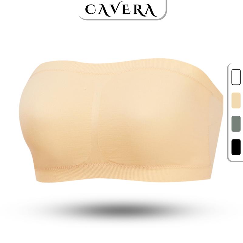 Top Áo bra không dây, Áo Ống cup ngực không gọng đệm mút mỏng giúp ôm trọn zòng một - B7735 Women Nữ Màu Trắng, Đen, Xám, Da Kem Voi Ong