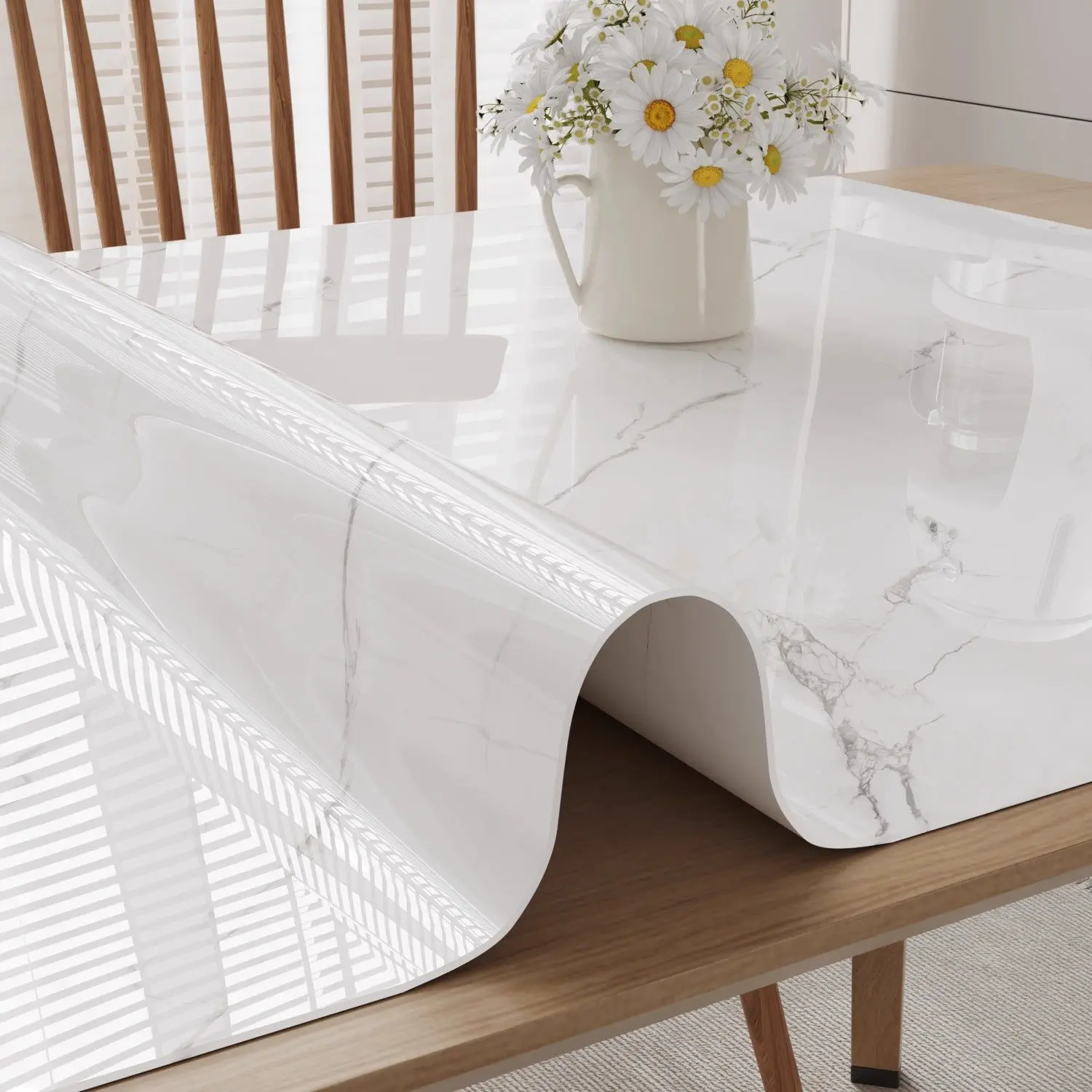 Khăn trải bàn dùng một lần, chất liệu PVC, không thấm nước, chống dầu và chịu nhiệt, thảm trải bàn ăn, giá cả phải chăng và sang trọng, cao cấp, mềm mại và Kính Thích hợp cho phòng Khách và bàn cà phê, được đánh giá là 90%, năm 2025