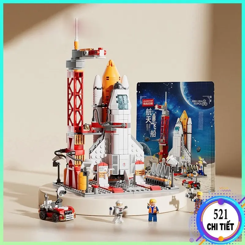 Đồ Chơi Lắp Ráp Mô Hình 3D Tàu Vũ Trụ Giúp Bé Phát Triển Trí Thông Minh Bộ Lắp Ráp Tháo Lắp 8
