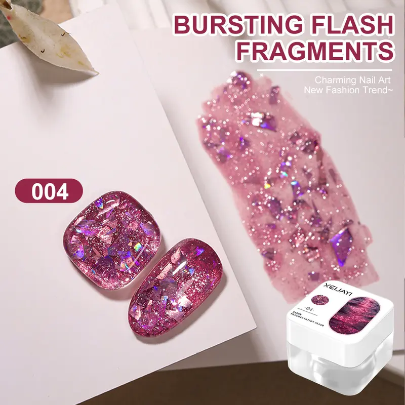 10 màu Sơn móng tay UV, Hiệu Ứng Laser, Kim Sa Lung Linh Mùa Hè, Dễ Phối Đồ Keo, Bộ Đồ Trắng Nữ Women 7