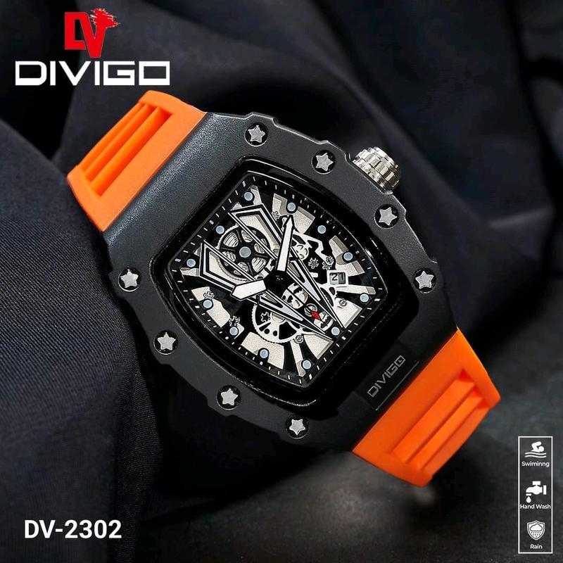 Product Introduction of jam tangan pria divigo dv 2302 analog sport strab rubber tabggal aktif Analog 1