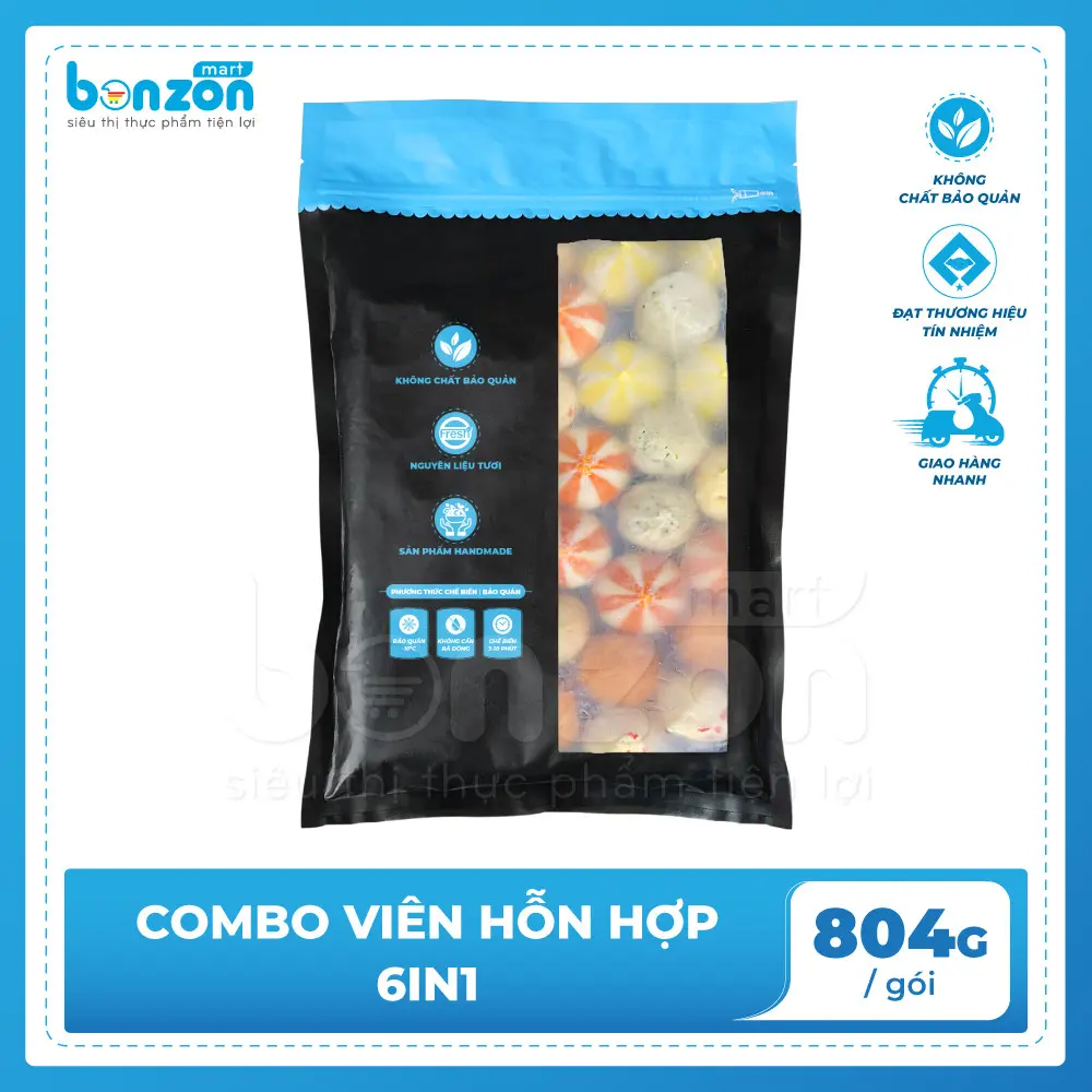 COMBO VIÊN THẢ LẨU BONZON 6IN1 (804G)