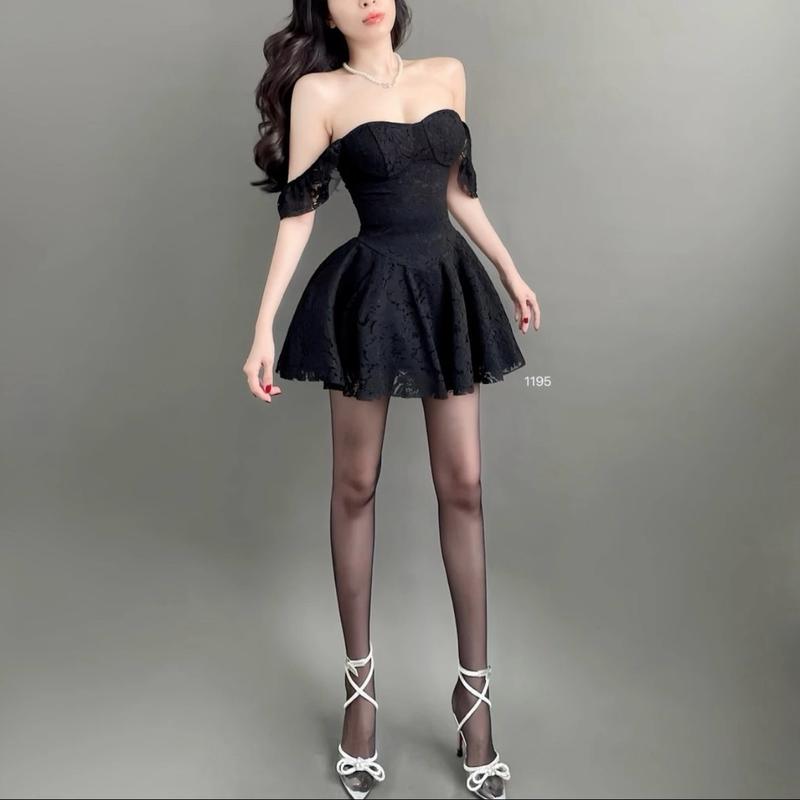 Đầm ren cánh tiên có mút tặng kèm quần bảo hộ dáng xoè mặc được 2 kiểu 7