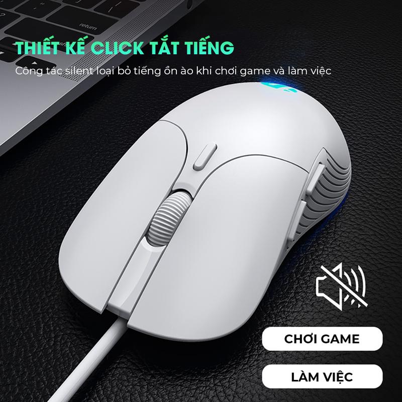 Chuột máy tính gaming SIDOTECH INPHIC PB1 có app hỗ trợ macro game pubg liên minh 8800 DPI thiết kế công thái học ôm tay viền chống trượt có LED 4 màu tắt âm silent click văn phòng | BigBuy360 - bigbuy360.vn