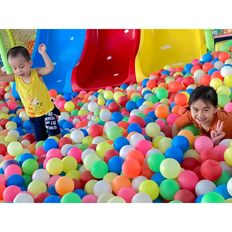 Túi lưới 100 quả  bóng nhựa 10cm việt nam chất lượng cao an toàn cho bé vui chơi
