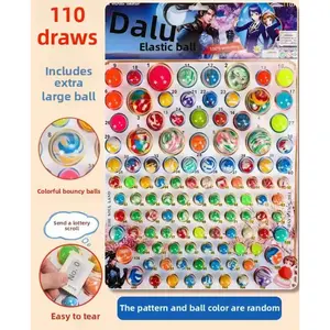 TR- 1card 110pcs Permainan Game Bola Bekel Anak Berhadiah 110 Bola Planet Fun Game Gosok Berhadiah