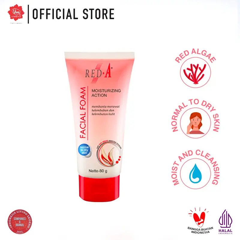 Red-A Facial Foam For Normal To Dry (tersedia 40 Gr & 80 Gr ) 2