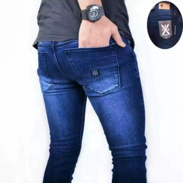 Product Introduction of Celana Jeans Pria Slim Fit Bahan Streach Pensil Bagus Melar Ngaret Karet Adem Skinny cowo Panjang slimfit cowok Street melar 4