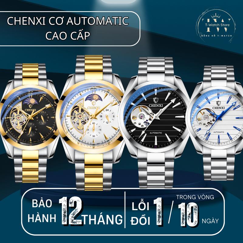 Đồng Hồ Nam Cơ Chenxi Cơ Automatic Lộ Tim Cơ Bán Nguyệt Thời Trang Cao Cấp Watch Nam Đeo Tay