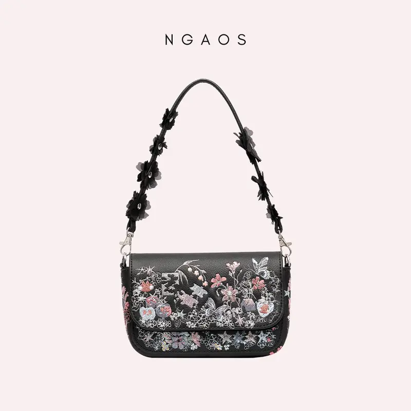 Túi Xách Nữ NGAOS Rosie - Thêu Thủ Công - Vegan Leather 4