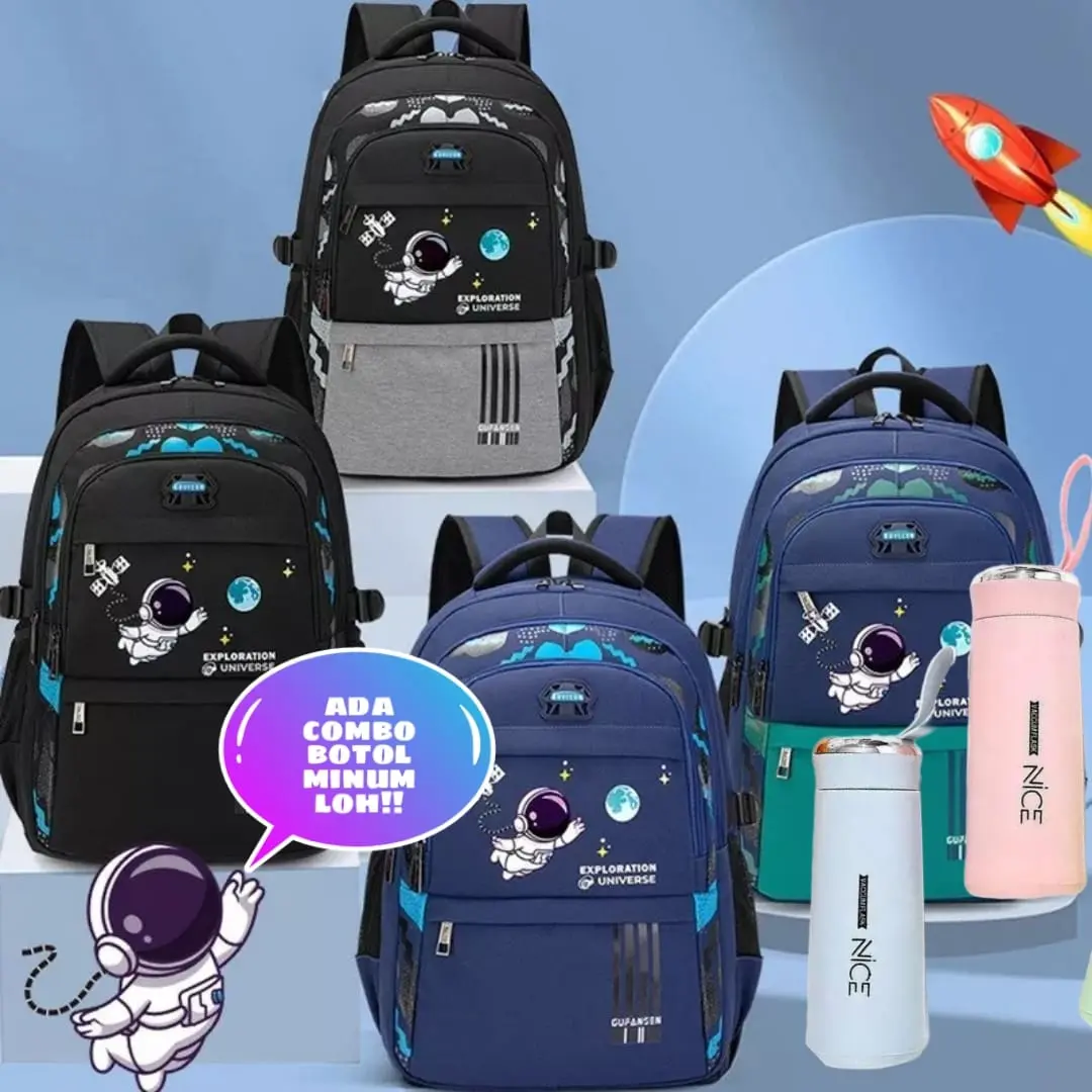 TAS RANSEL SEKOLAH ANAK SD ASTRONAUT MODEL TERBARU LEBIH BESAR