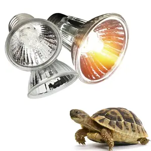 Lampu UVA UVB Halogen 50W  Penghangat Reptile Torto Sulcata Nomoy Kecil Iguana Kura Kura