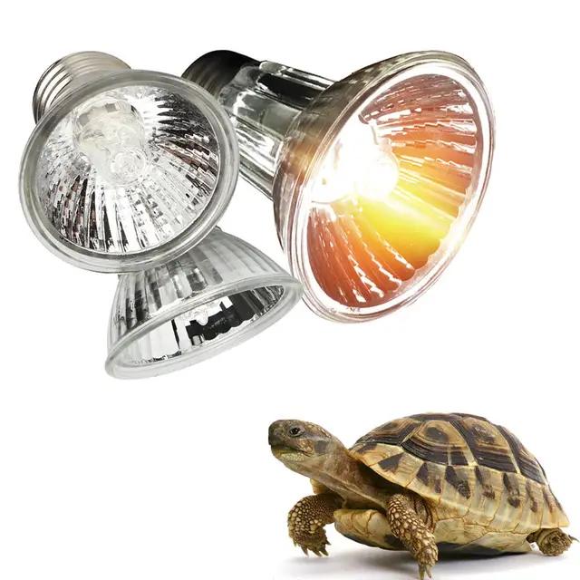 Lampu UVA UVB Halogen 50W  Penghangat Reptile Torto Sulcata Nomoy Kecil Iguana Kura Kura 1