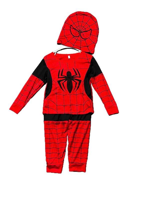 (14ĐEN)Bộ quần áo siêu nhân nhện dài tay cho bé trai vải thun co giãn size 10kg đến 32kg