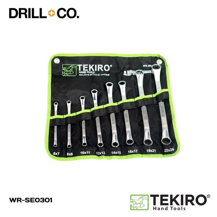 Gambar TEKIRO Kunci Ring SET 8 PCS 6 - 24 MM ORIGINAL dari Drill&Co Kota Administrasi Jakarta Barat Tokopedia