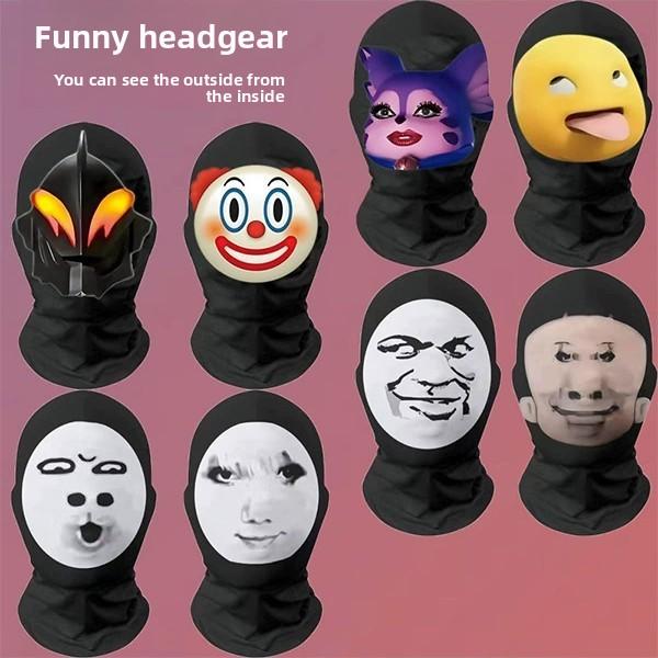 Funny Big Head Mask - Meme Face Full Head Cover for Pranks, Hilarious ...