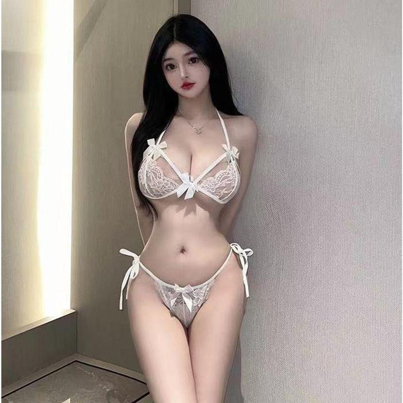 Đồ Lót Nội Y Ren Phối Nơ Cột Dây Gợi Cảm Quyến Rũ 3