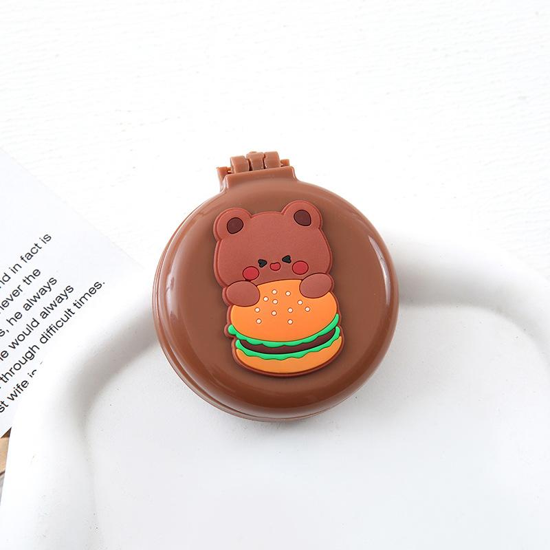 Gương lược mini cute trải đầu massage cầm tay gấp gọn bỏ túi tiện lợi 7