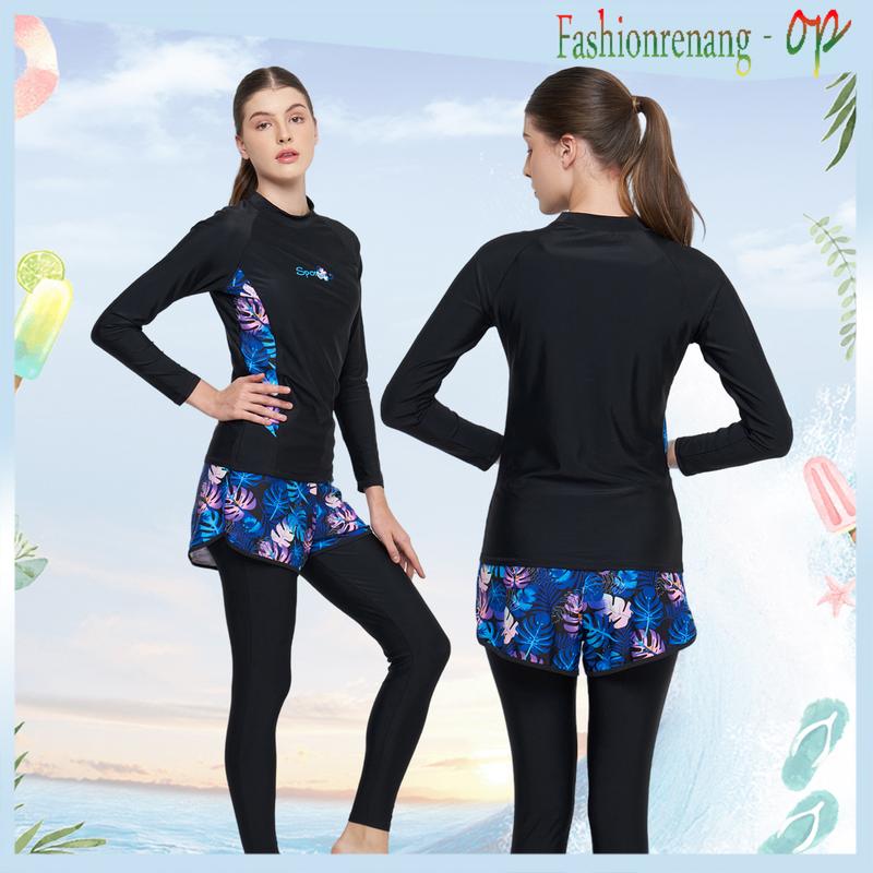 31013  Baju Renang Wanita/Baju Renang Dewasa/Baju Renang Muslim/Dua Piece Fashion Dewasa Baju Renang Lengan Panjang Pakaian Selam/Baju Renang dengan Hijab 4