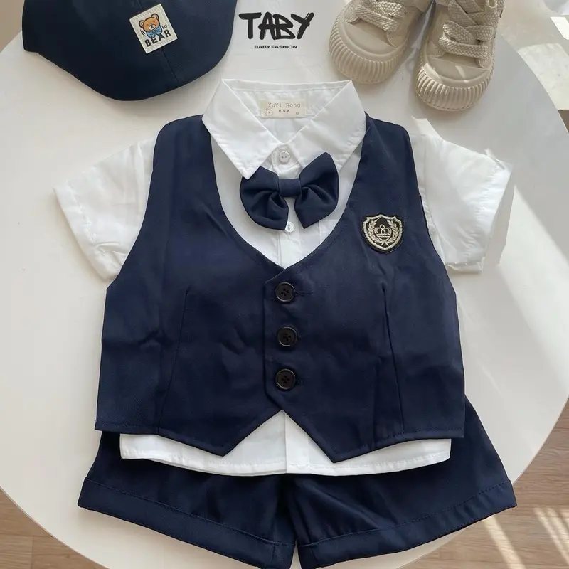 Set gile nơ TABY KIDS đi tiệc, thôi nôi, sinh nhật bao bảnh cho bé  TB566 comple  cho trai 1