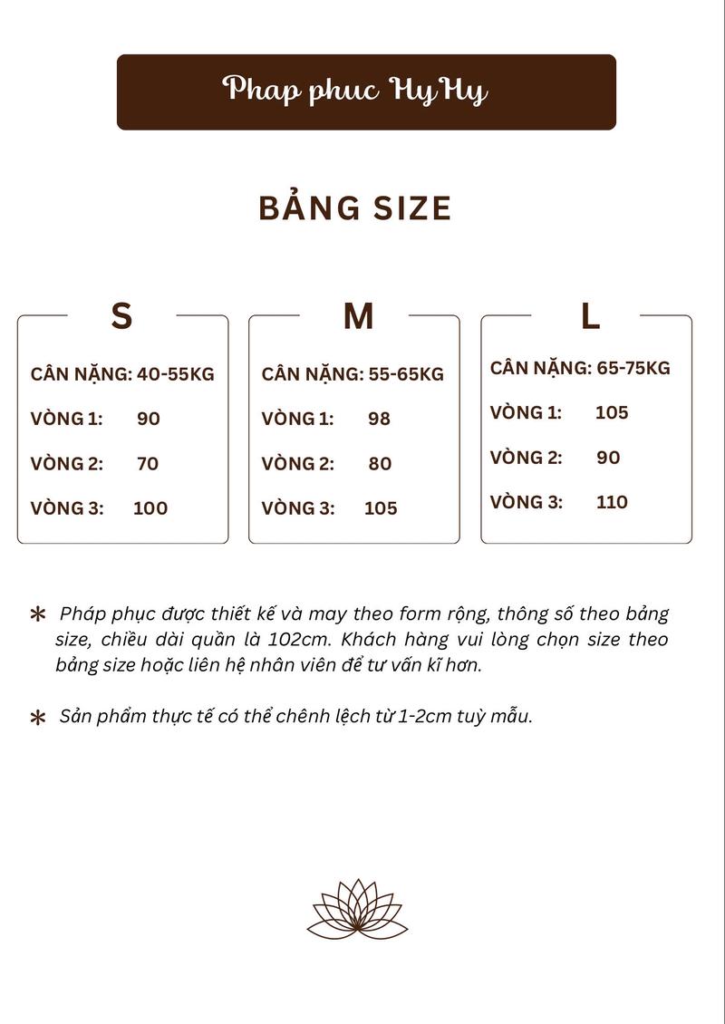 Product Introduction of Hiểu Tâm - Bộ Pháp Phục Lễ Chùa Nữ BigSize Tay Lỡ Phối Màu Trẻ Trung-HyHy 0