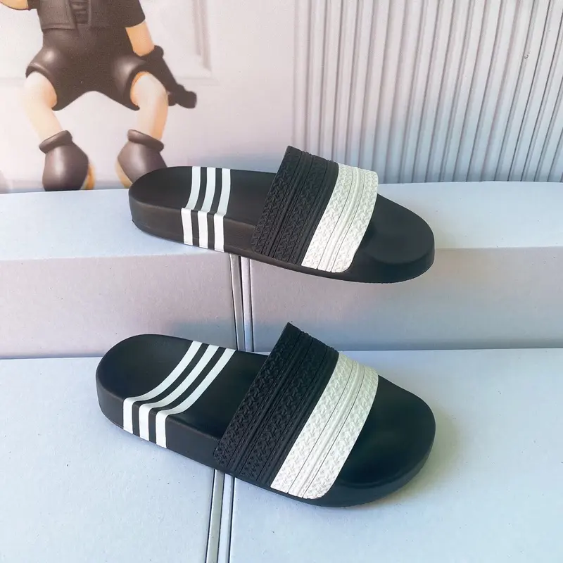 Dép Nam Quai Ngang 3 Sọc Hottrend Đủ SIZE Slipper DéP Đế Bằng Dép Lê chữ h depnam chat