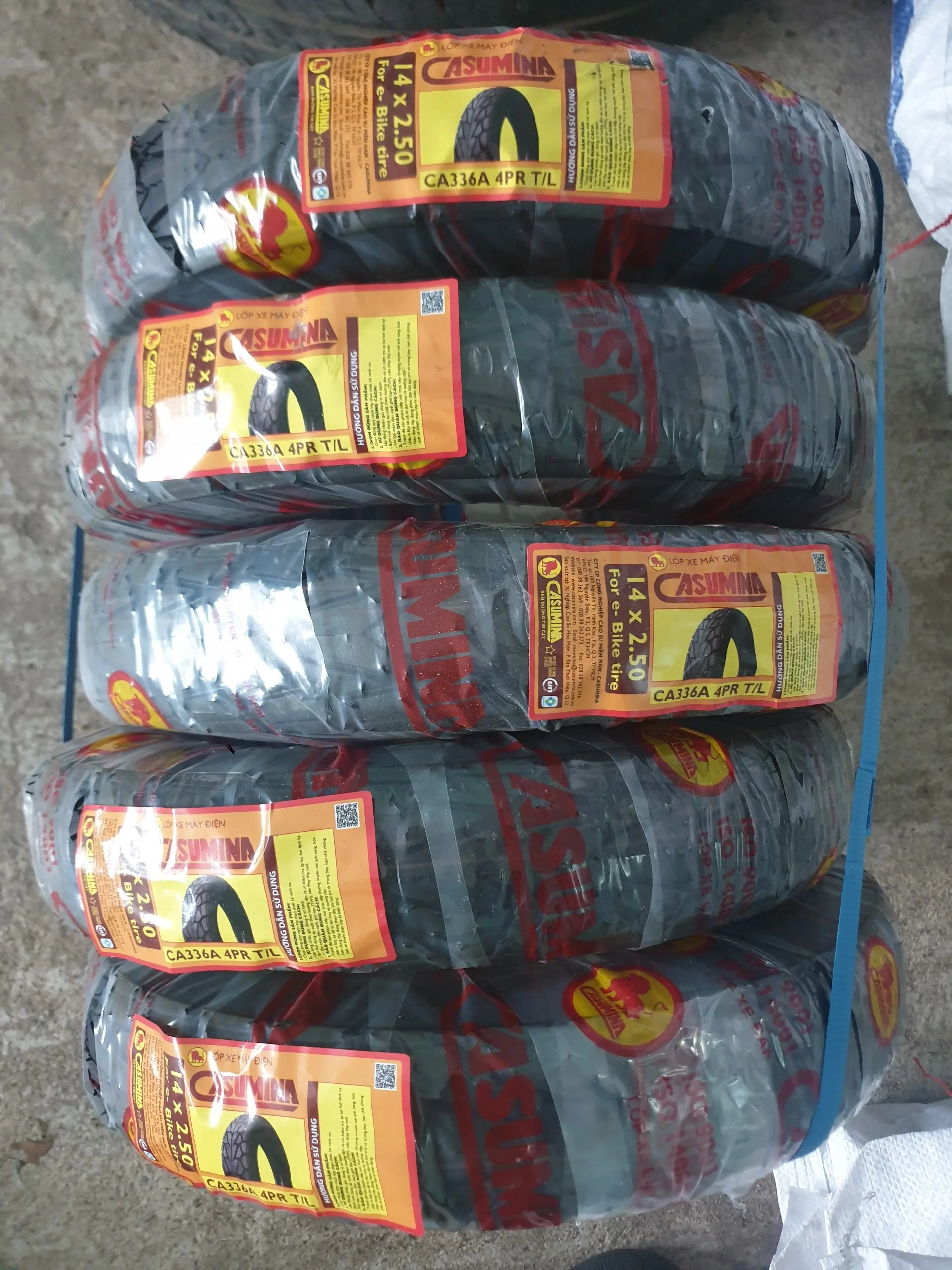 Vỏ Lốp Xe Đạp Điện 14x2.50, 60/100-10, 60/90-10  Không Ruột CASUMINA Phụ Kiện
