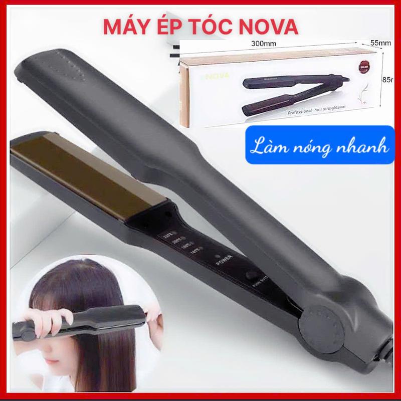 Máy Là Duỗi Tóc NoVa Có Nút Điều Chỉnh Nhiệt Độ Làm Nóng Nhanh Sau 30S, Máy Tạo Kiểu Tóc Chuyên Nghiệp Cho Mái Tóc Như Ý