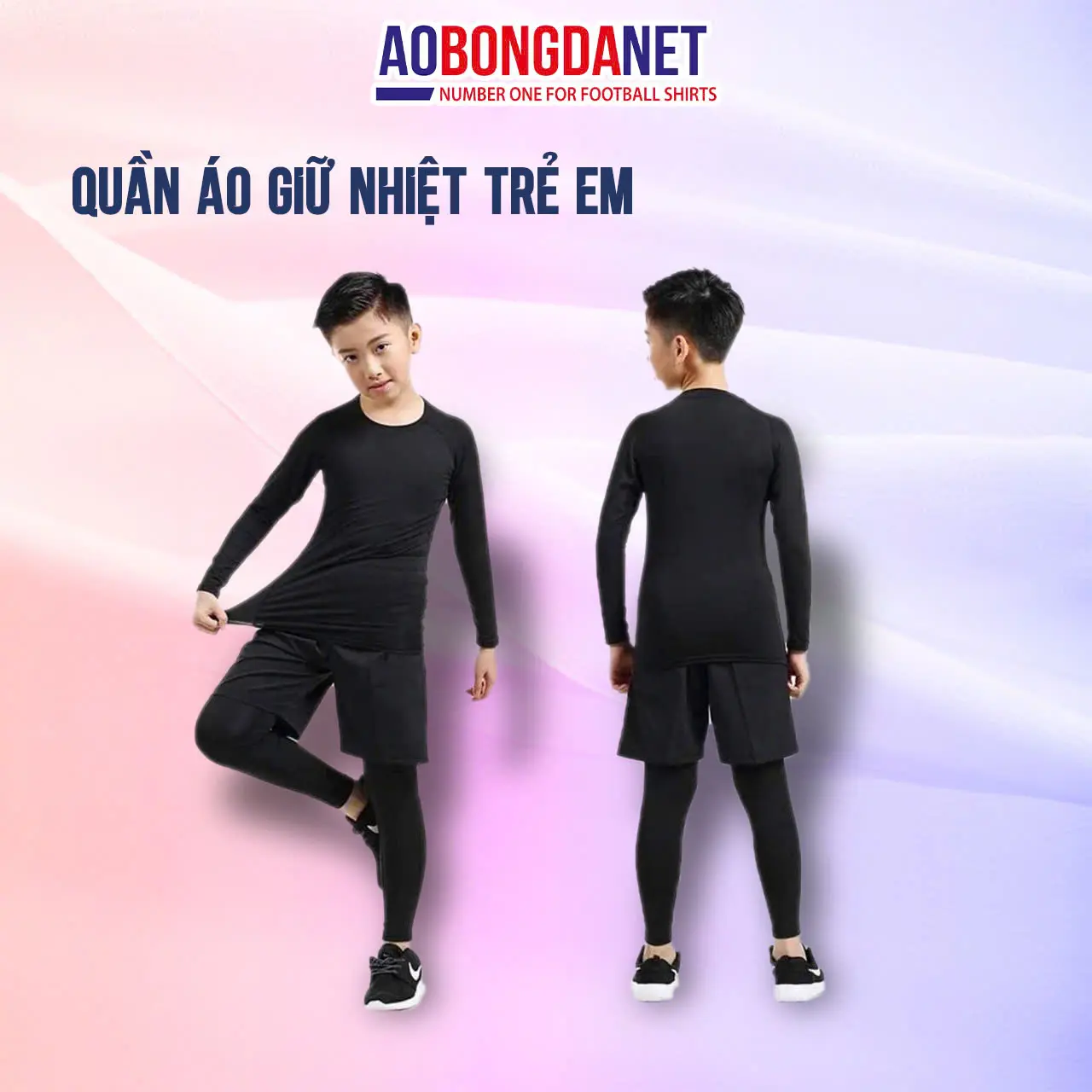 [Freeship] Combo Quần Áo Giữ Nhiệt Trẻ Em Vải Co Giãn 4 Chiều, Áo Body Giữ Ấm Cơ Thể