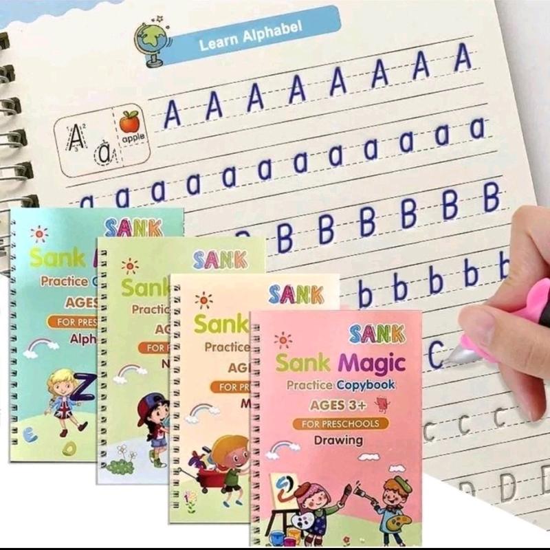 sank magic isi 4 buku 5 refil tinta belajar menulis anak 2