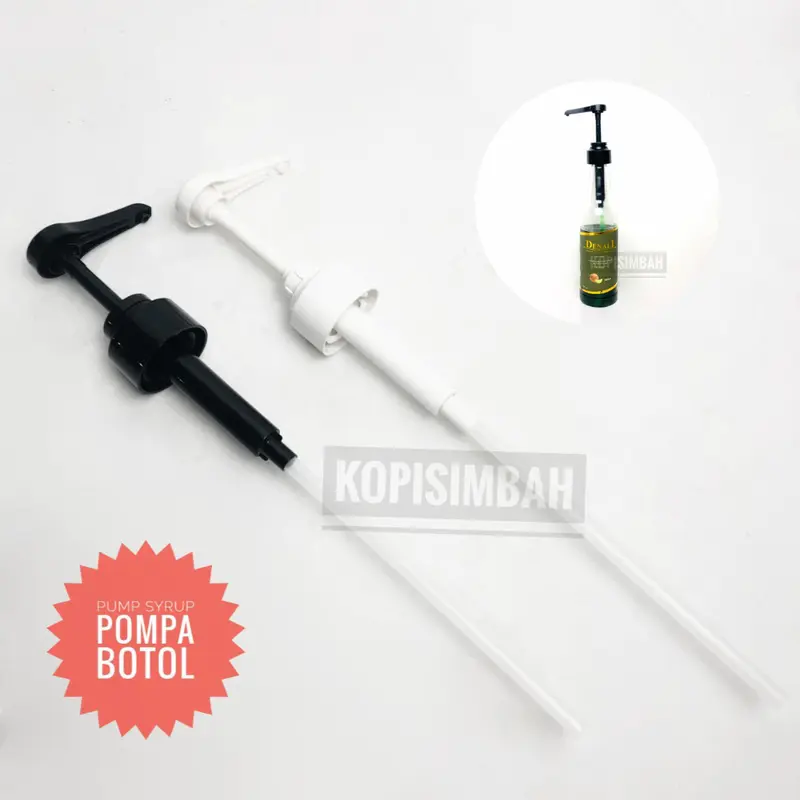 Pompa Botol Sirup Minuman Gula Cair Syrup Bottle Pump Universal hitam putih Kitchenware 1