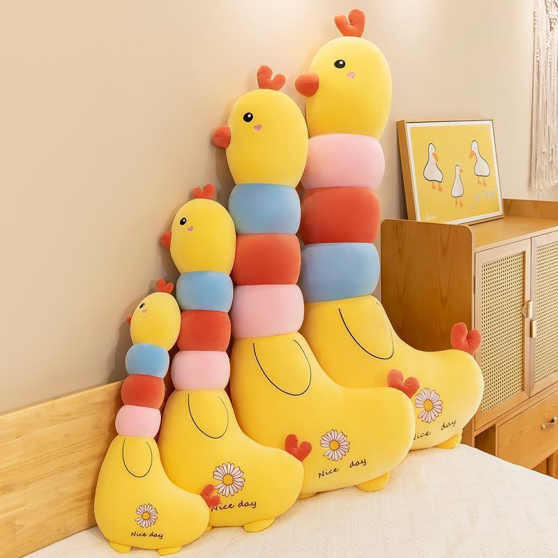 Đồ Chơi Nhồi Bông Gà Con Cầu Vồng - Thú Bông Dài Ôm Ấm Dễ Thương Phù Hợp Dành Cho Cô Gái & Trẻ Em