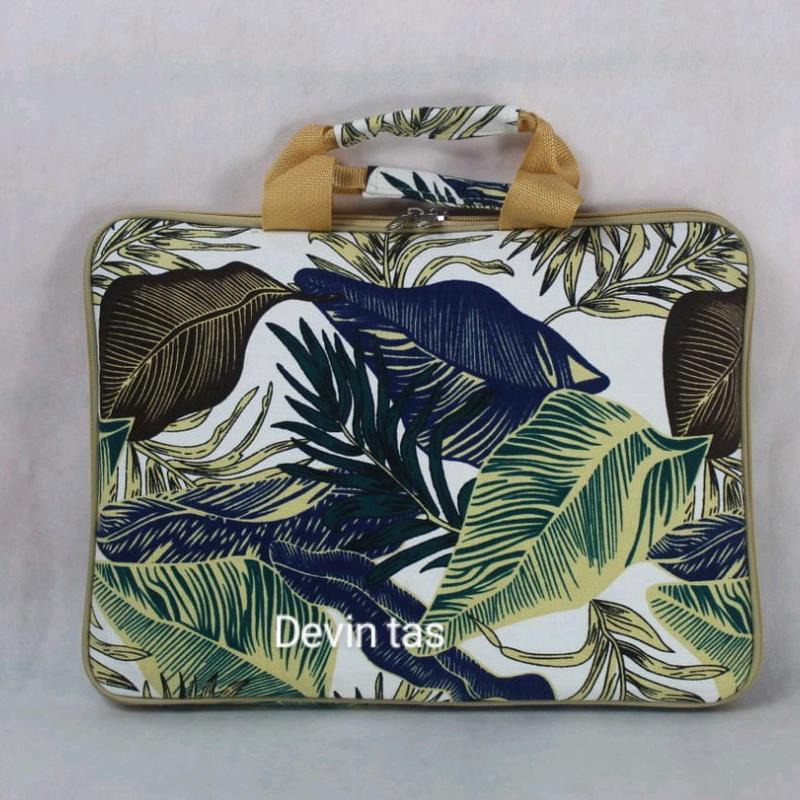 tas laptop bahan kanvas motif / tas laptop 14 inch / tas laptop 13 inchi 5