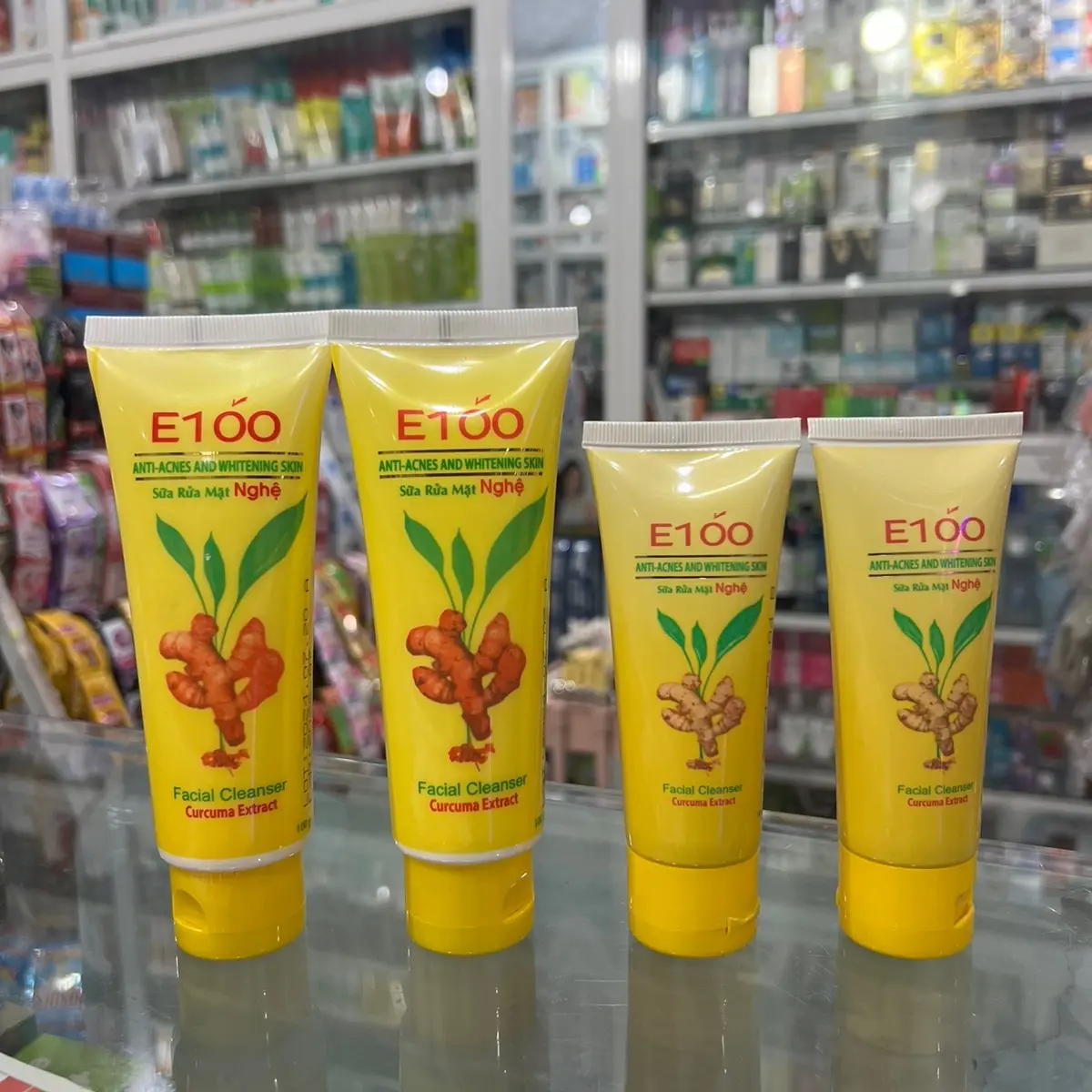 ￼Sữa Rửa Mặt E100 Tinh Chất Nghệ 100g-50g