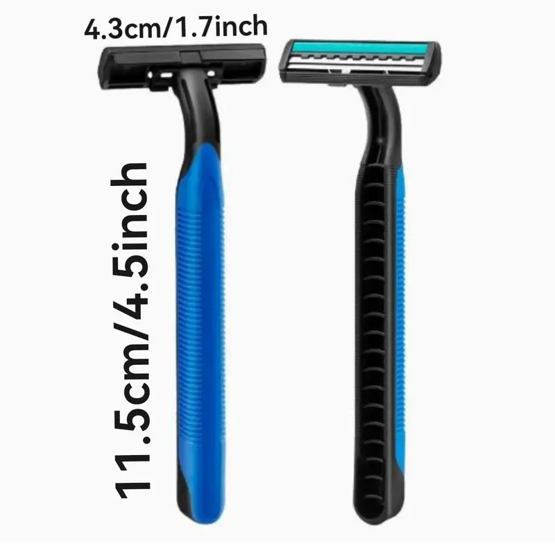 Manual Razor Blade Set, 18pcs Replaceable Razor Blade Heads & 1 Count Razor Handle, Professional Shaving Tool for Men 1